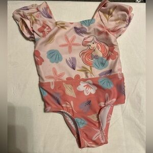 Disney Princess Baby Girl's Little Mermaid Swimsuit Size 12 Months 1 Piece Pink